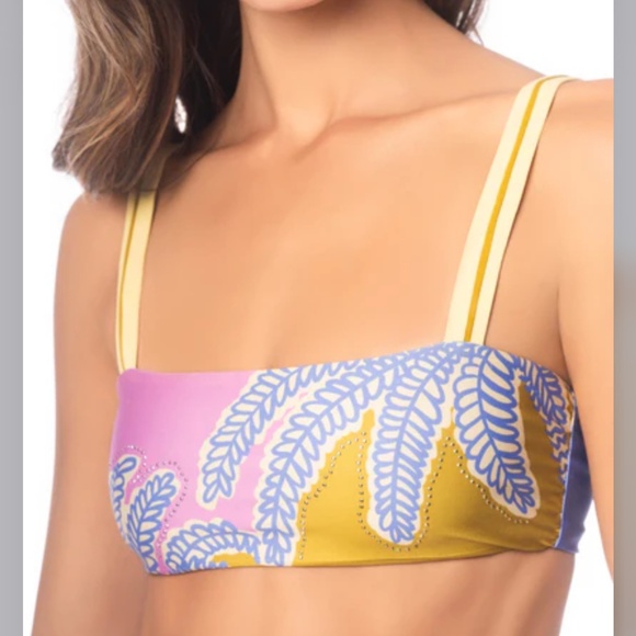 Maaji Periwinkle Palms Inessa Classic Bralette Bikini Top - Picture 1 of 3